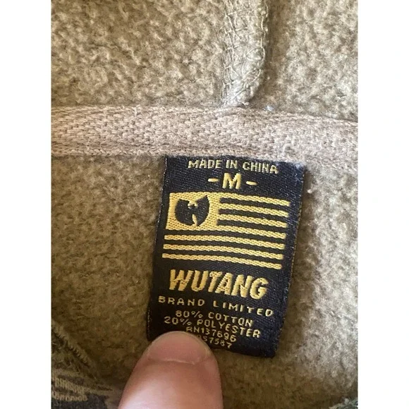 Wu-Tang Hoodie MEDIUMGreen Camouflage Gold American Flag Rare Wu Wear